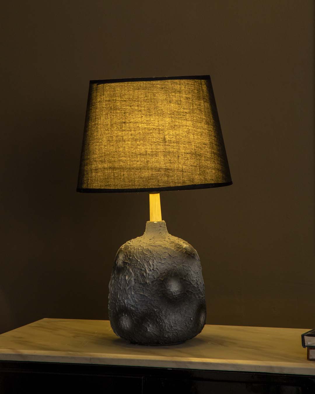 Antique Black Ceramic Table Lamp