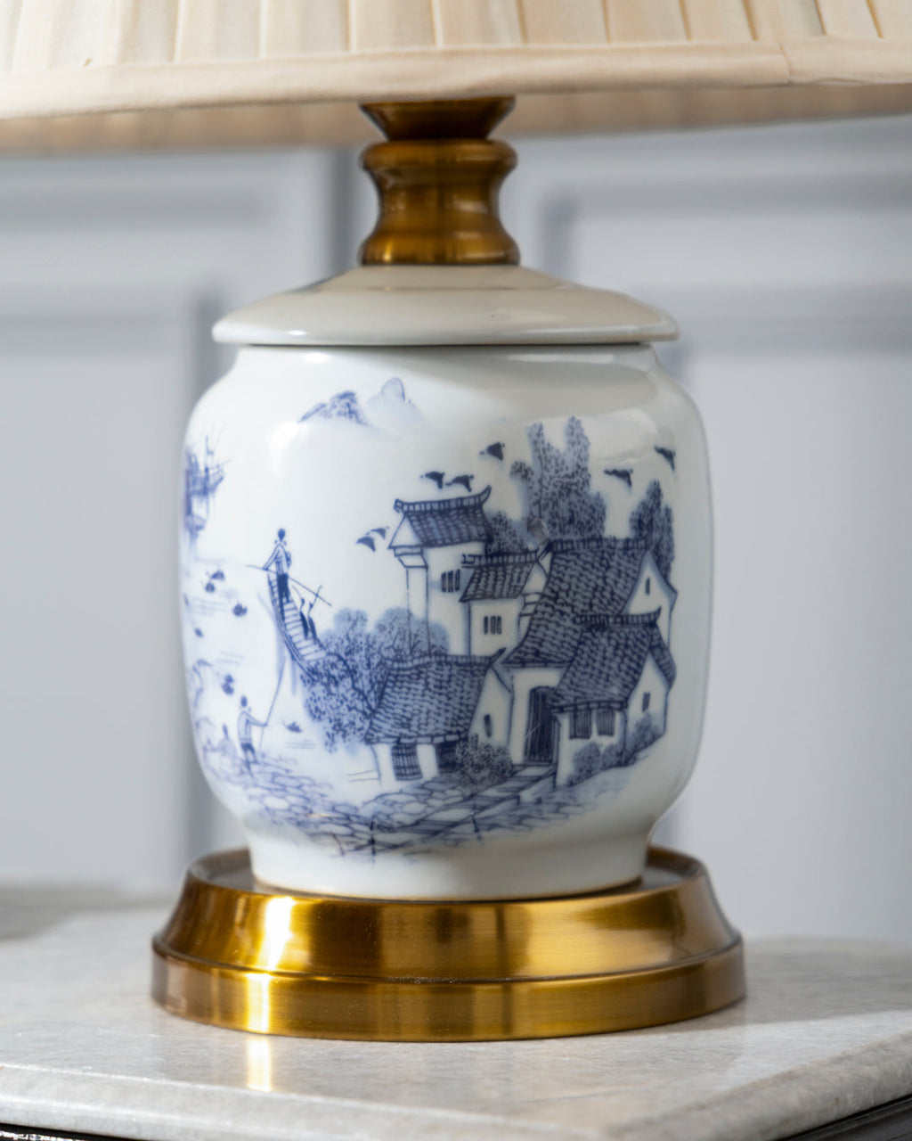 Blue Heritage Cottage Table Lamp
