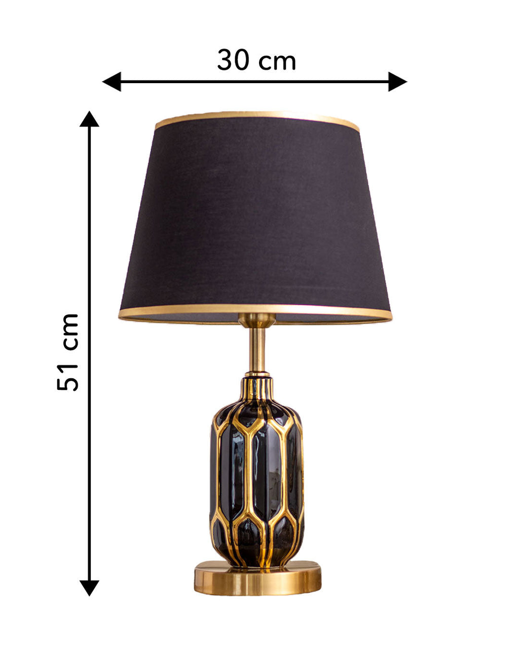 Asteria Ceramic Table Lamp - Black