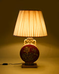 Crimson Blossom Heritage Table Lamp