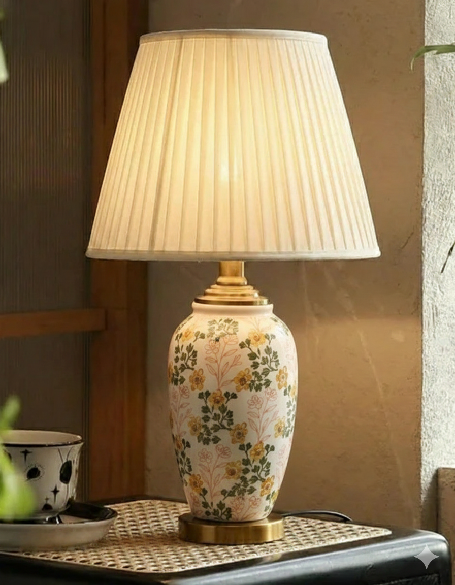 Peach Blossom Garden Table Lamp